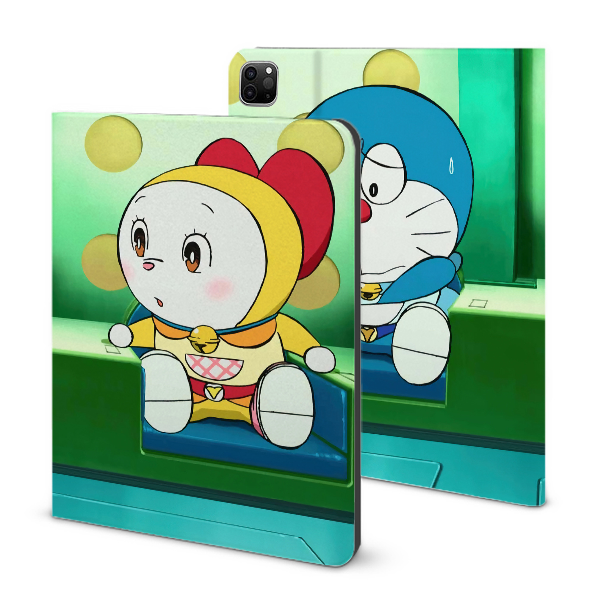 （画像用） ドラえもん Doraemon IPad ケース ブック型 PUレザー TPU 耐衝撃 軽量 薄型 ペン収納なし 全面保護 IPad 各モデル対応